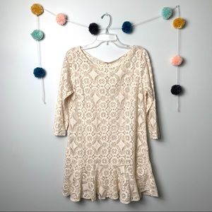 Free People Lace Cream Dress